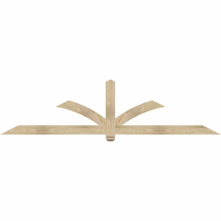Ekena Millwork Redmond Rough Sawn Timber Gable Bracket, Douglas Fir, 96"W x 24"H x 2"D x 4"F, 6/12 Pitch GBW096X24X0204RED00RDF